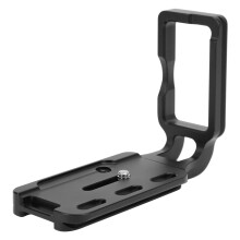 L-Shape Aluminum Vertical Camera Plate for Nikon D800/D810, Black