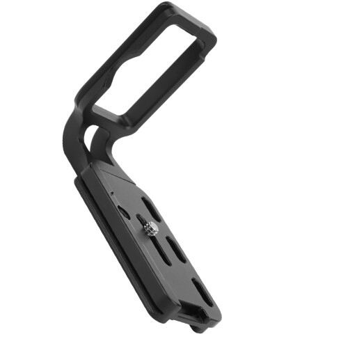 L-Shape Aluminum Vertical Camera Plate for Nikon D800/D810, Black 2