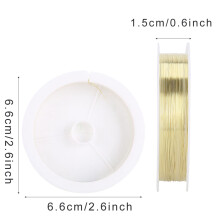 DIY Gold Kupfer Perlen Draht für Schmuck Nagelkunst Bastelarbeit 6,6 cm
