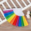 5Pcs Handheld Folding Fan Regenbogen Hand Fan 4