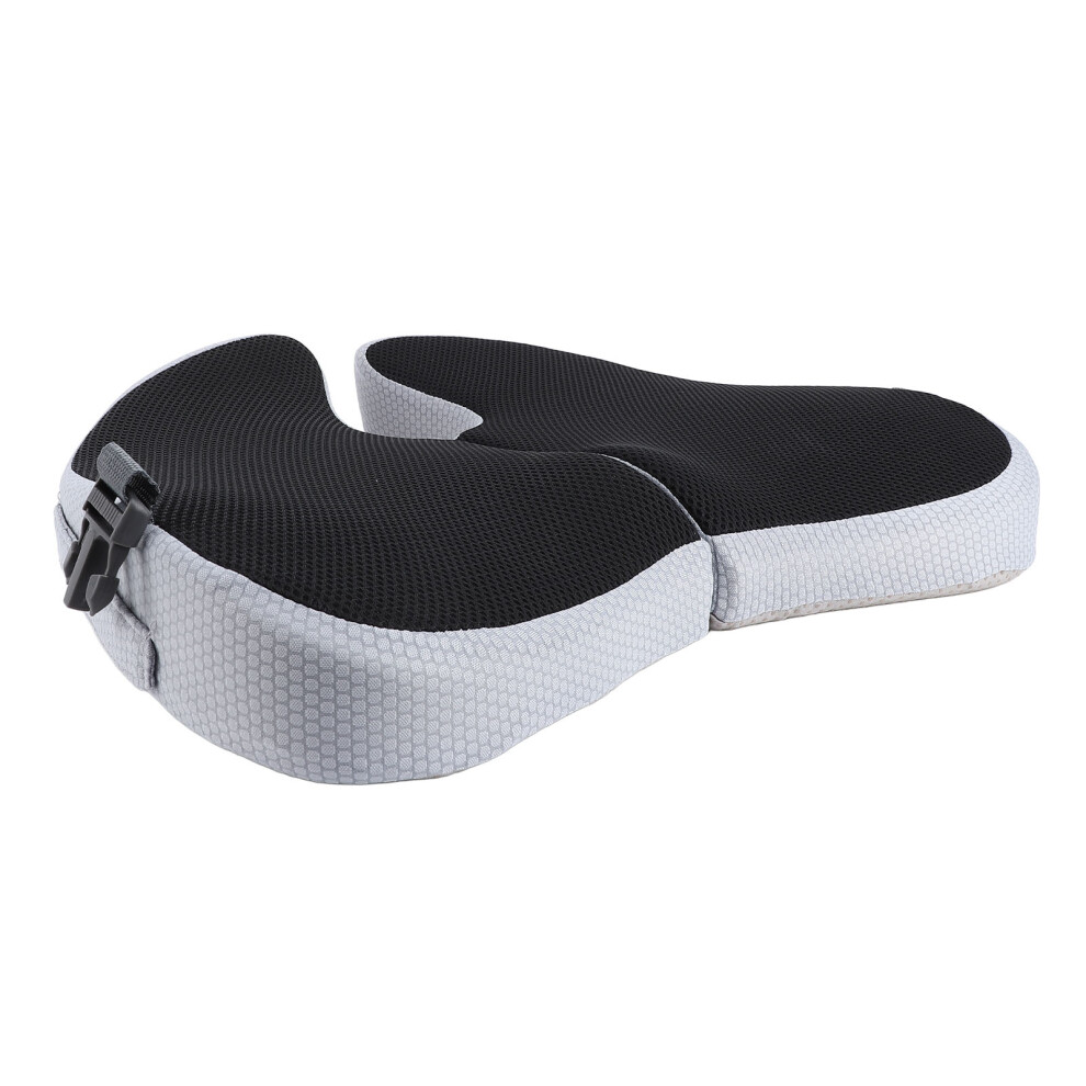 Black Foldable Memory Foam Office Chair Cushion 45X39x8cm Breathable