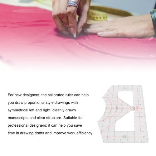 Acrylic T Shirt Ruler Guide for Pattern Making and Alterations 2