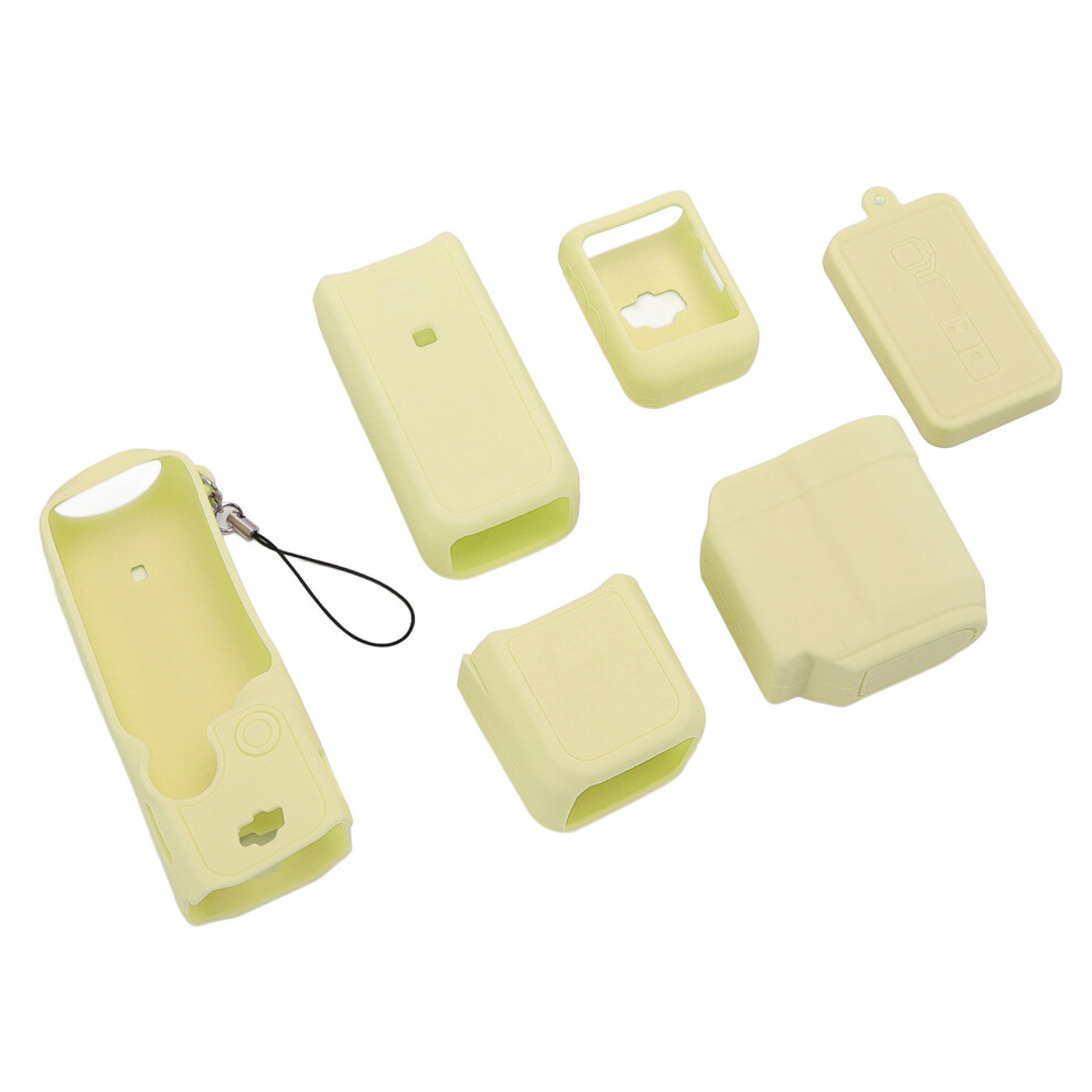 Silicone Protective Cover For Pocket 3 Camera With Lens Screen Protector Yellow 4341359062322
