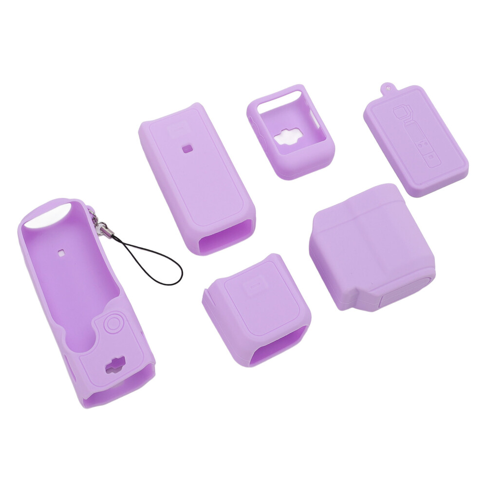 Violet Silicone Protective Cover For Pocket 3 Camera With Lens Screen Protector 4231359062357