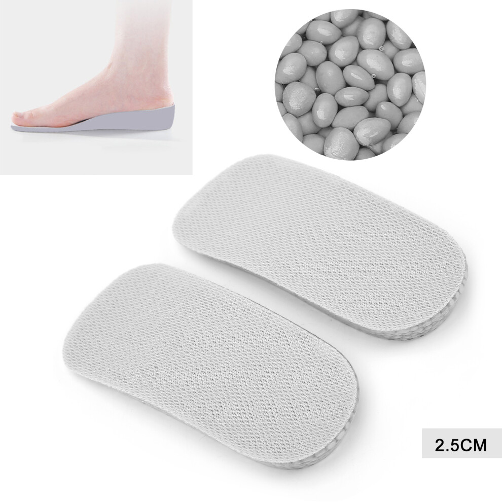 Elastic Height Boost Insoles 2.5cm / 0.98in Heel Support Cushions for Comfort