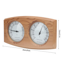 2-in-1 Thermo-Hygrometer Holz für Sauna & Dampfsaunen Temperatur- & Feuchtigkeitsmesser