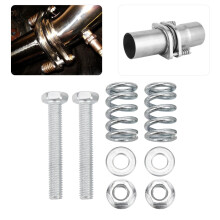 8PCS Steel Exhaust Repair Kit with Bolts Nuts Springs & Gaskets