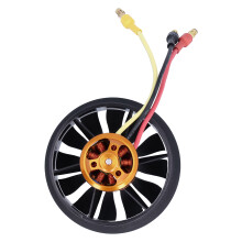QF2611-50mm Brushless Ducted Fan Motor 34S 12 Blades for RC Plane, Black