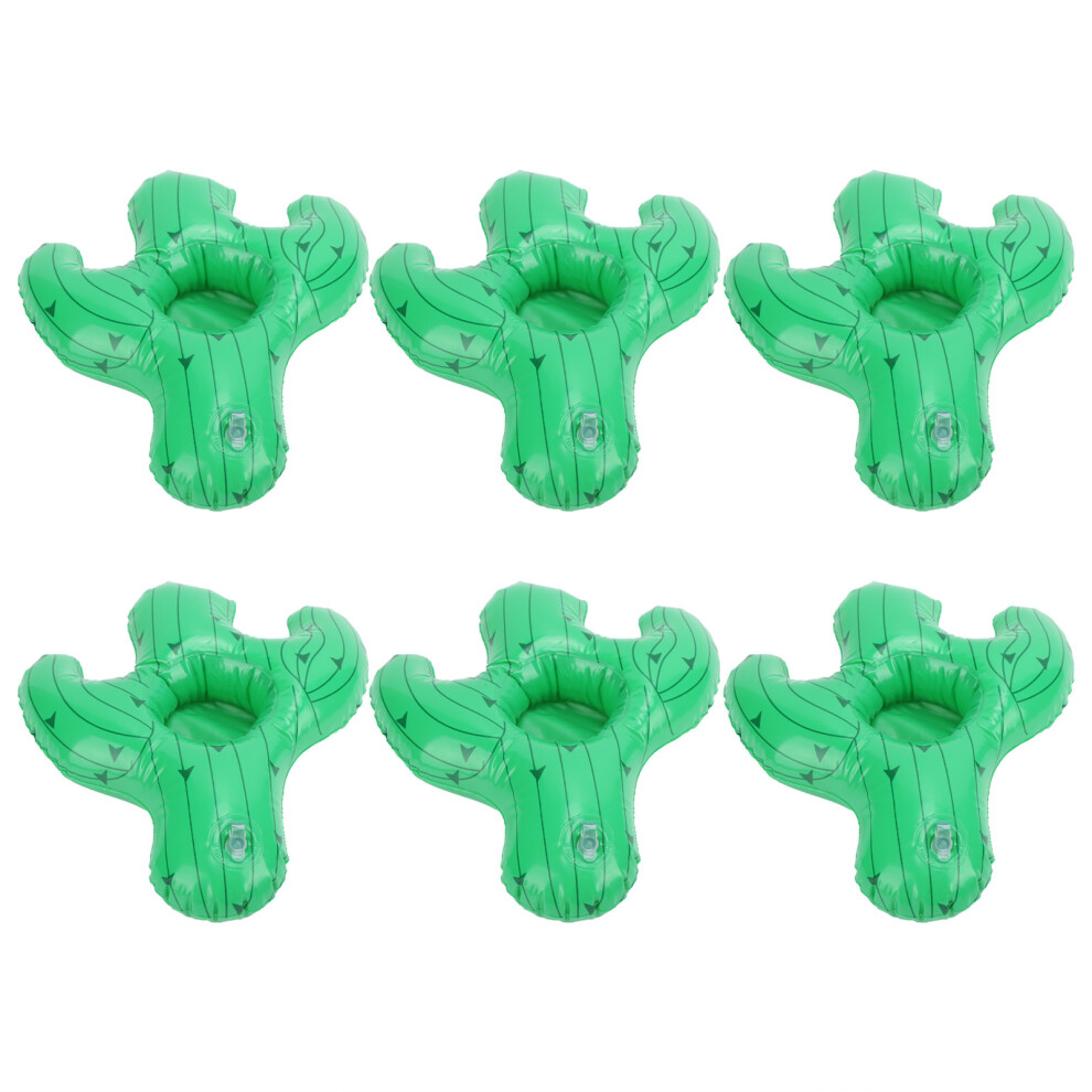 10Pcs Inflatable Cactus Drink Holders Pool Float Coasters 25x23cm