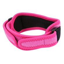 Adjustable Pink Knee Support Strap for Running & Sports, Nylon + Silicone