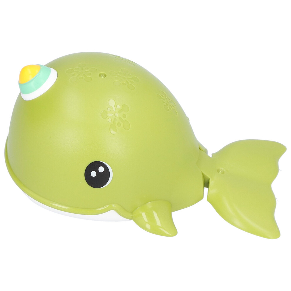 Baby Bath Floating Whale Toy, Plastic, Clockwork, Waterproof Green