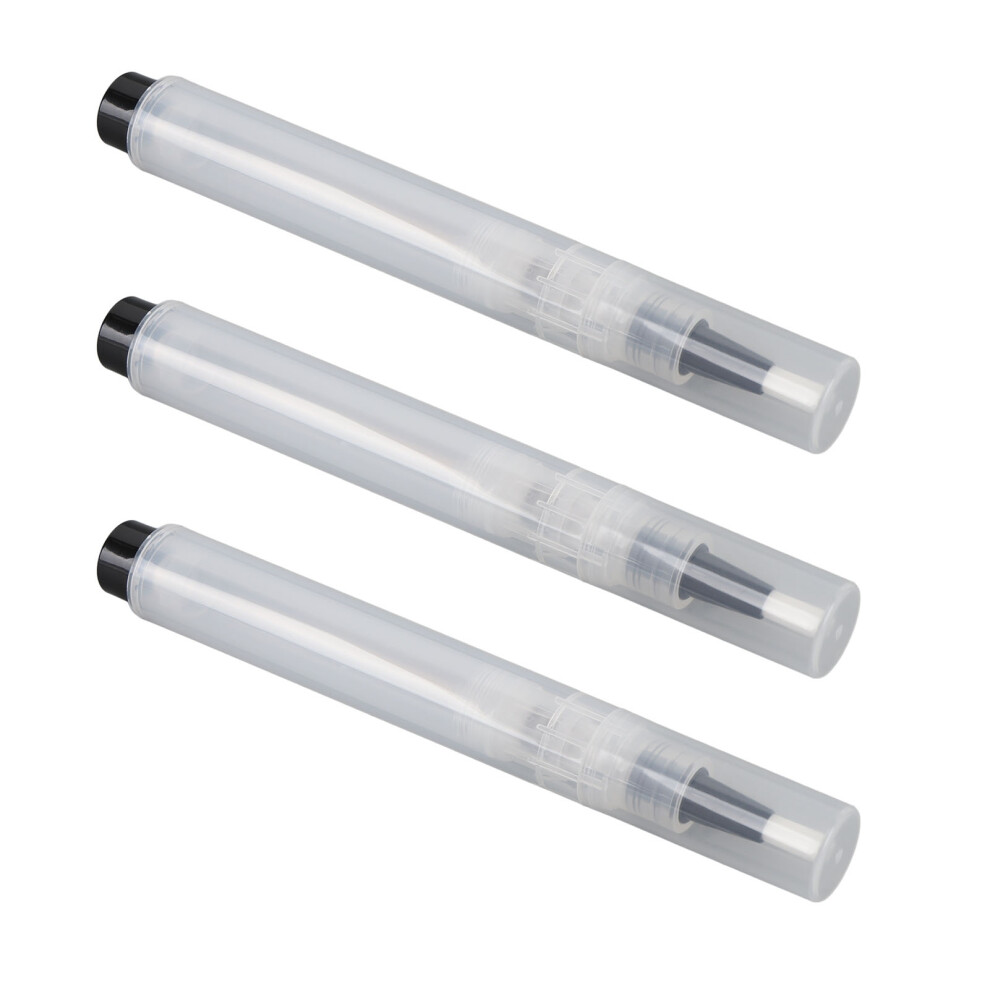 3pcs Refillable Makeup Brush Pen Set, Portable Transparent Cosmetic Containers