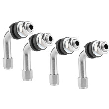4pcs 90 Alloy Tire Valve Stems for Car Motorcycle Black Silver