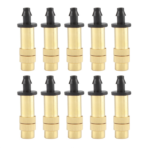 10 Pack Adjustable Copper Sprinkler Nozzles for Micro Misting Garden Watering 1