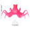 Fluorescent Silicone Octopus Aquarium Decor - Red, 4.5cm 9