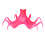 Fluorescent Silicone Octopus Aquarium Decor - Red, 4.5cm 4