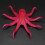 Fluorescent Silicone Octopus Aquarium Decor - Red, 4.5cm 3