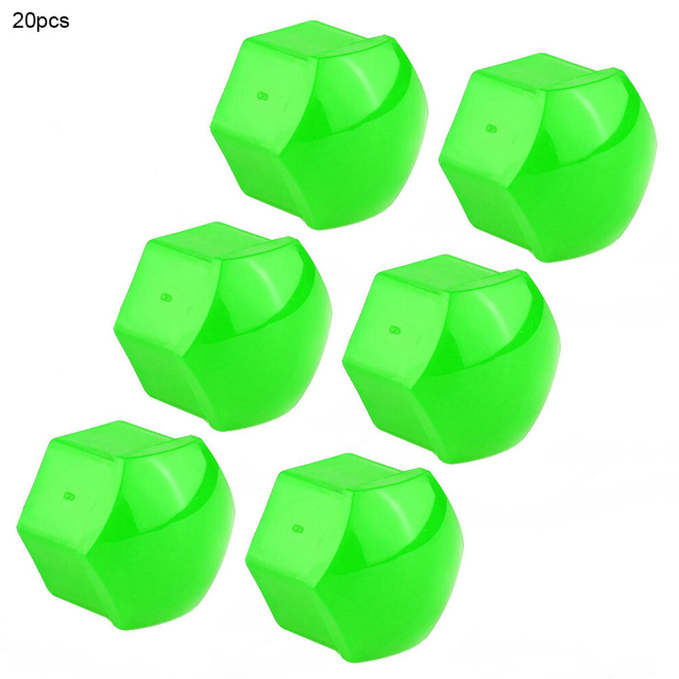 Car Wheel Nut Covers 20Pcs 19Mm Auto Hub & Rim Protector Green 8731359071442