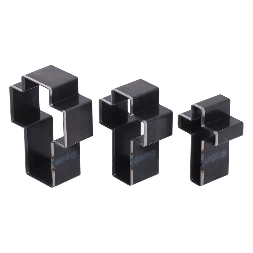 Leather Punch Cutter Set - 3Pcs Crossed Shape Hollow Dies 69Mm 61Mm 53Mm 8791359073006