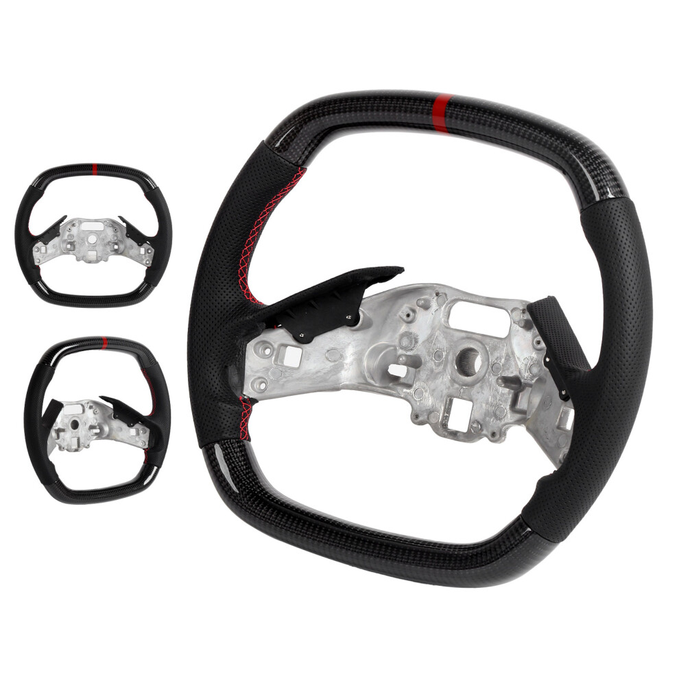 Custom Carbon Fiber & Nappa Leather Steering Wheel for Corvette C8 2020+