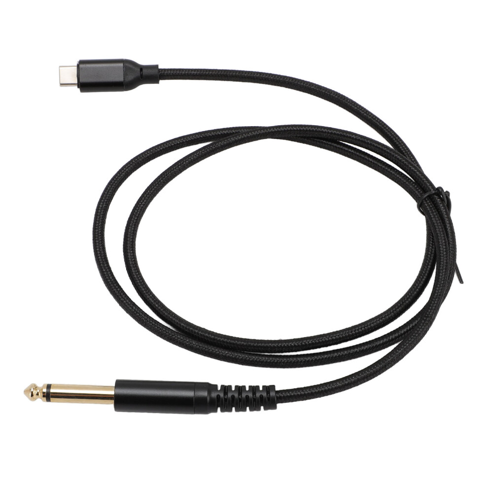 Usb C To 6.35Mm Ts Sound Cable 1M For Guitar Mixer Smartphone Black 4361359075153