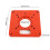 Multifunctional Aluminium Router Table Insert Plate, 120x120mm, Red 2
