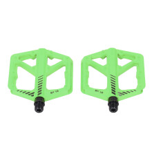 Nylon Fiber Flat Cycle Pedal Green, Anti-Slip, 1 Pair