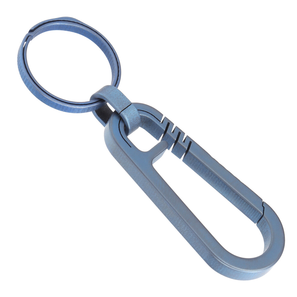 Titanium Alloy Keychain, 86Mm Quick Release Carabiner, Blue 4921359078105