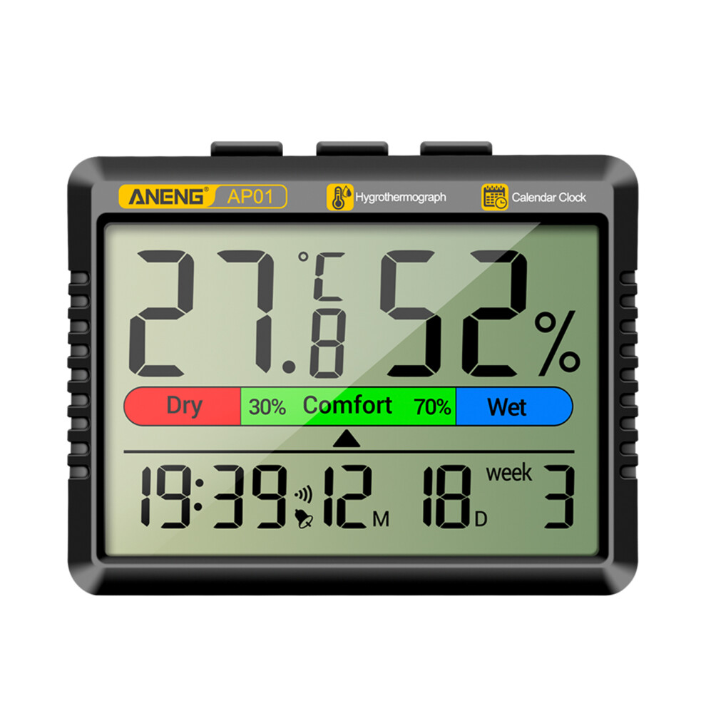 Multifunctional Thermohygrometer With Alarm Clock, Calendar, Reminder, 8.7Cm 4931359079491