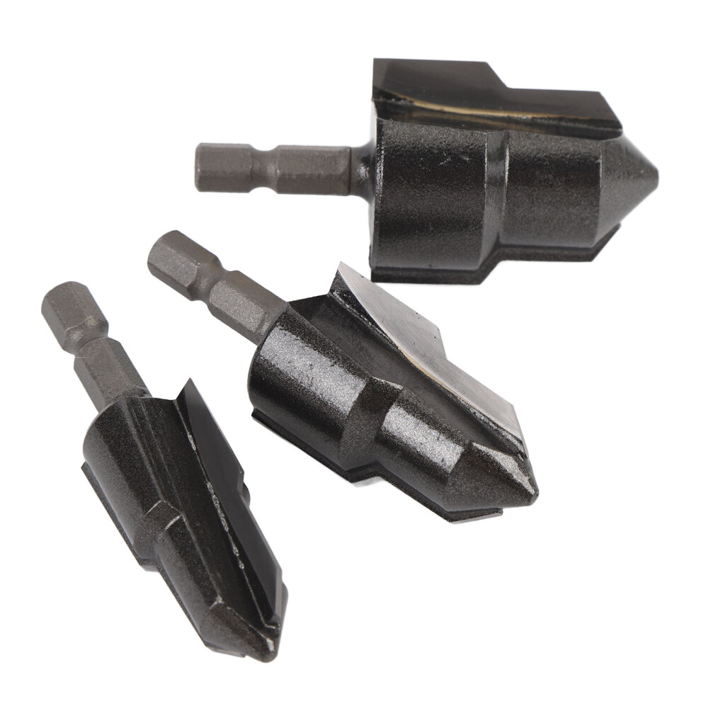 3Pcs Tungsten Carbide Countersink Drill Set 1/4In Hex Shank 9431359081500
