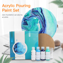 Acryl-Gießfarben-Set mit 4 Flaschen (2 oz/60 ml),