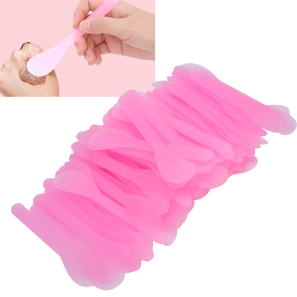 Pink Cosmetic Mask Spatula 100Pcs Plastic Tools For Facial Masks