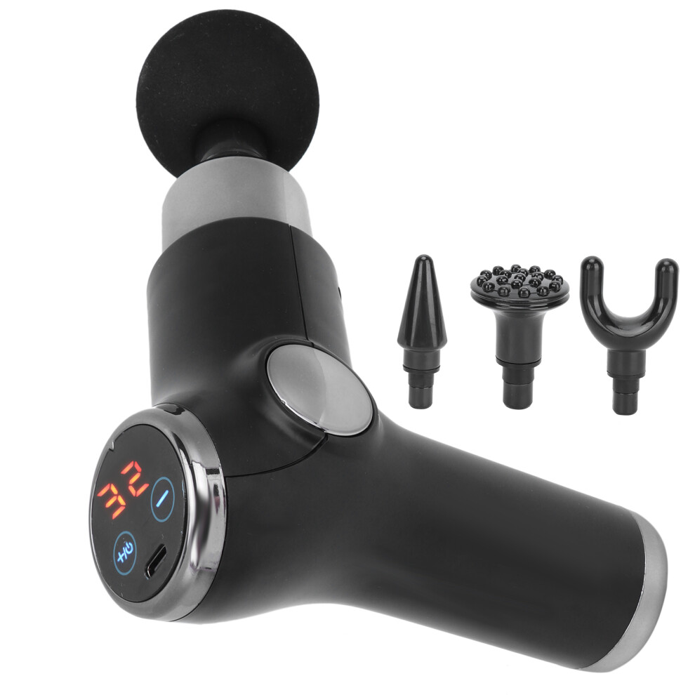 Black Professional Deep Tissue Massage Gun Â 32 Gears, 1800Mah