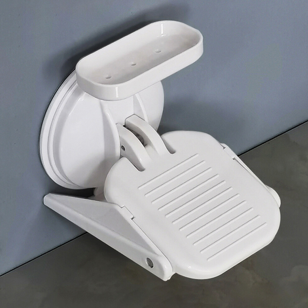 Non-Slip Shower Foot Rest Pedicure Stool 100x116x160mm with Suction
