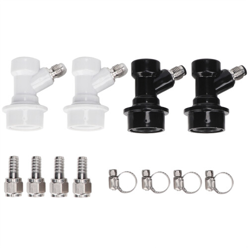 4er Set Gewindekapsel Ball Lock Ablassventil mit Schnellwechselanschlüssen 1