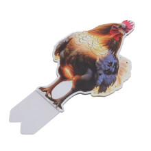 Water-Resistant Xmas Chicken Yard Sign Acrylic 11.2x24cm Outdoor Garden Decor