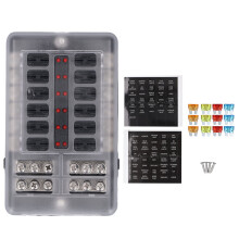 12-Wege-Sicherungsblock mit LED-Anzeige,