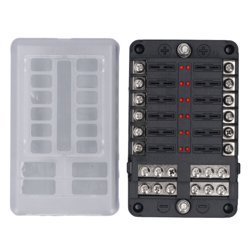 12-Wege-Sicherungsblock mit LED-Anzeige, 2