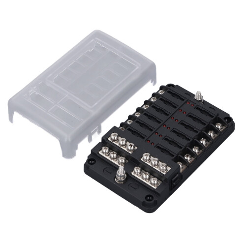12-Wege-Sicherungsblock mit LED-Anzeige, 1