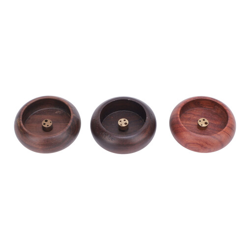 3 pezzi portaincenso noce-ebano 6,5 x 1,8 cm 2