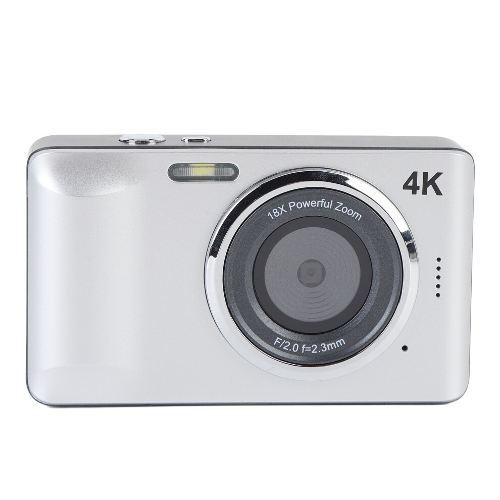 Portable 4K 64Mp Camera With 18X Digital Zoom Compact Finish Silver 4321359090631