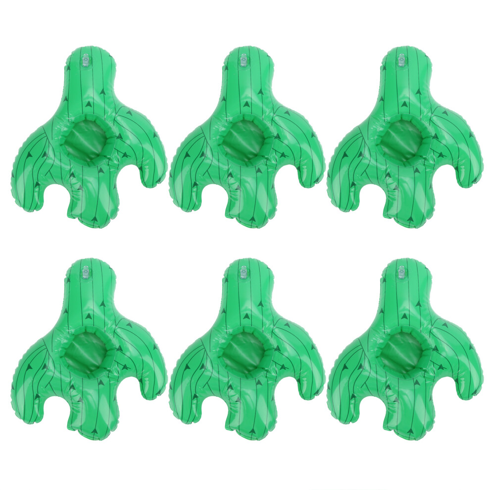 10Pcs Inflatable Cactus Drink Holders — 25 x 23cm Pool Floats for Ages 6+