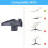 Adjustable Aluminum Rectangular Satellite Pipe Adapter Kit for 25-53mm Dishes 5