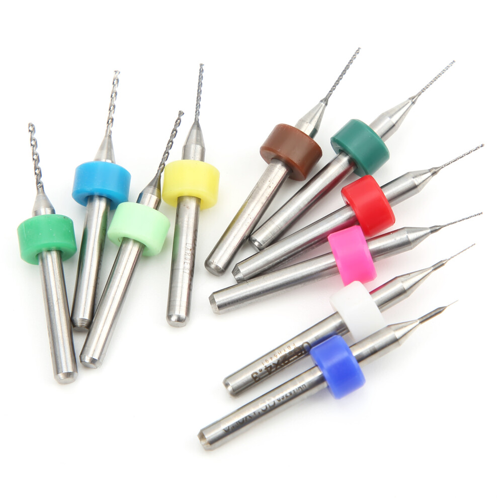 10Pcs Pcb Drill Bits Set, Tungsten Steel, 0.1-1.0Mm Sharp Tip 4931359093596