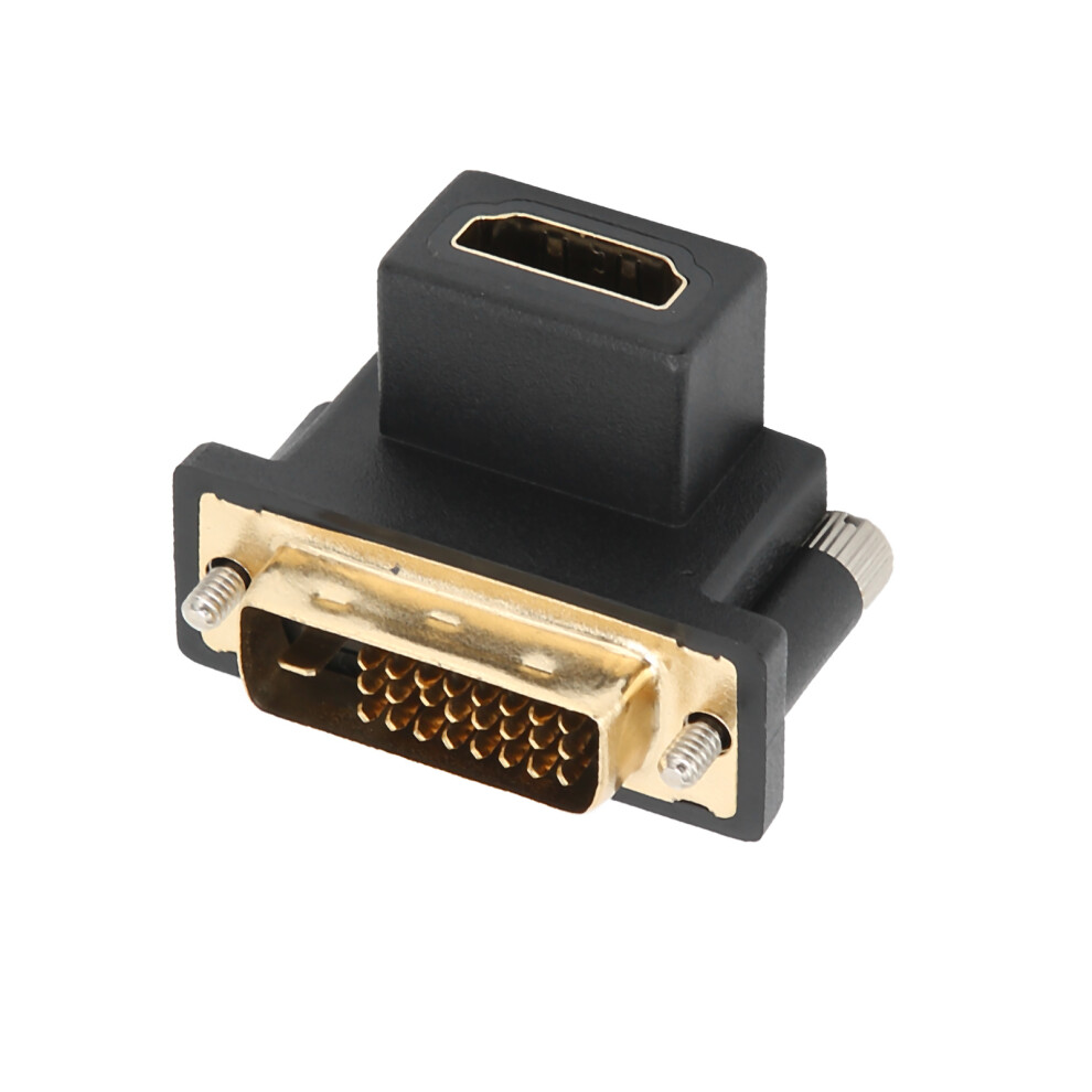 90 Upper Elbow Hdmi To Dvi Adapter For Monitors - Female To Male 5031359094704