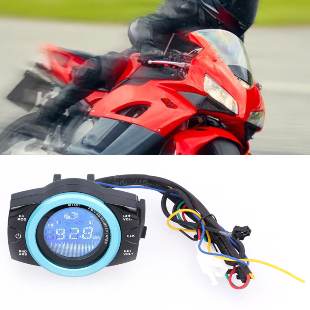 Dc12v Motorcycle Mp3 Amplifier 87.5Â108Mhz With Remote Keyfobs 9431359099413