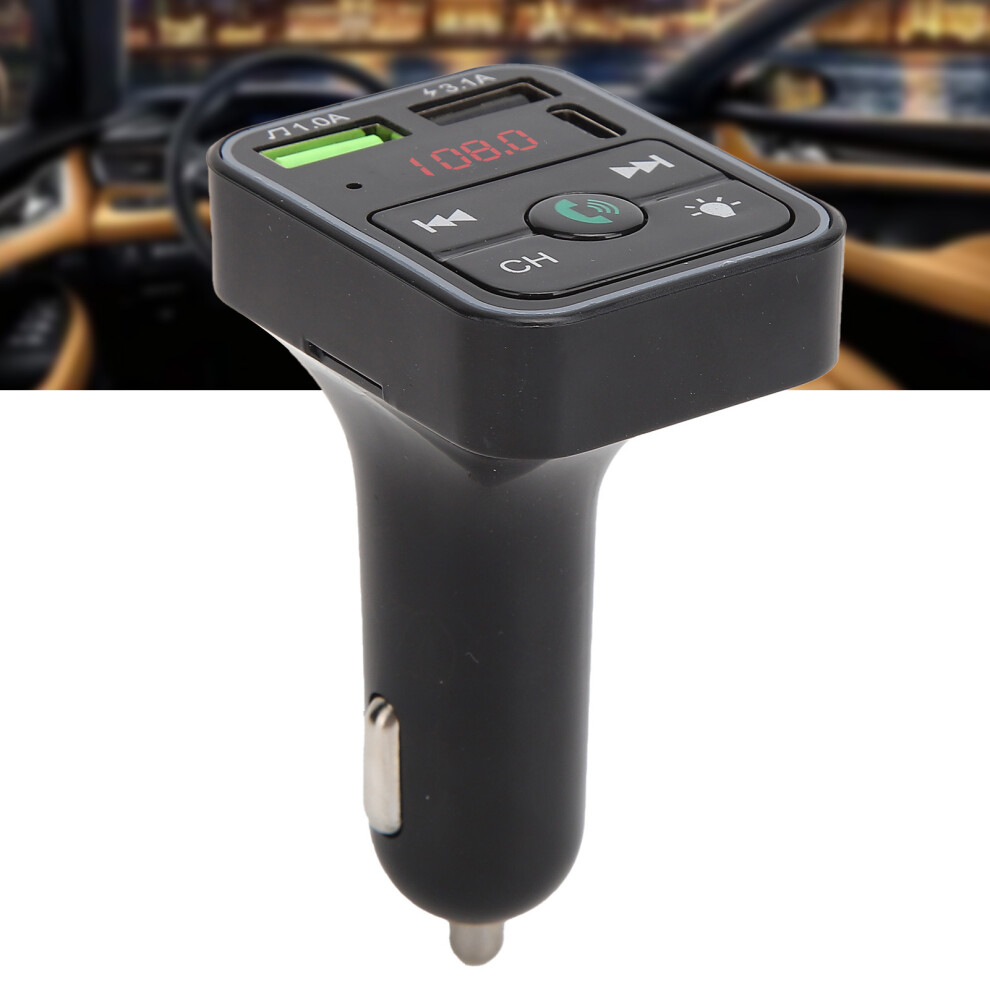 F2 Car Mp3 Player Bluetooth Fm Transmitter With Led Screen, Supports U Disk & Card Up To 32G Light 3241359100899