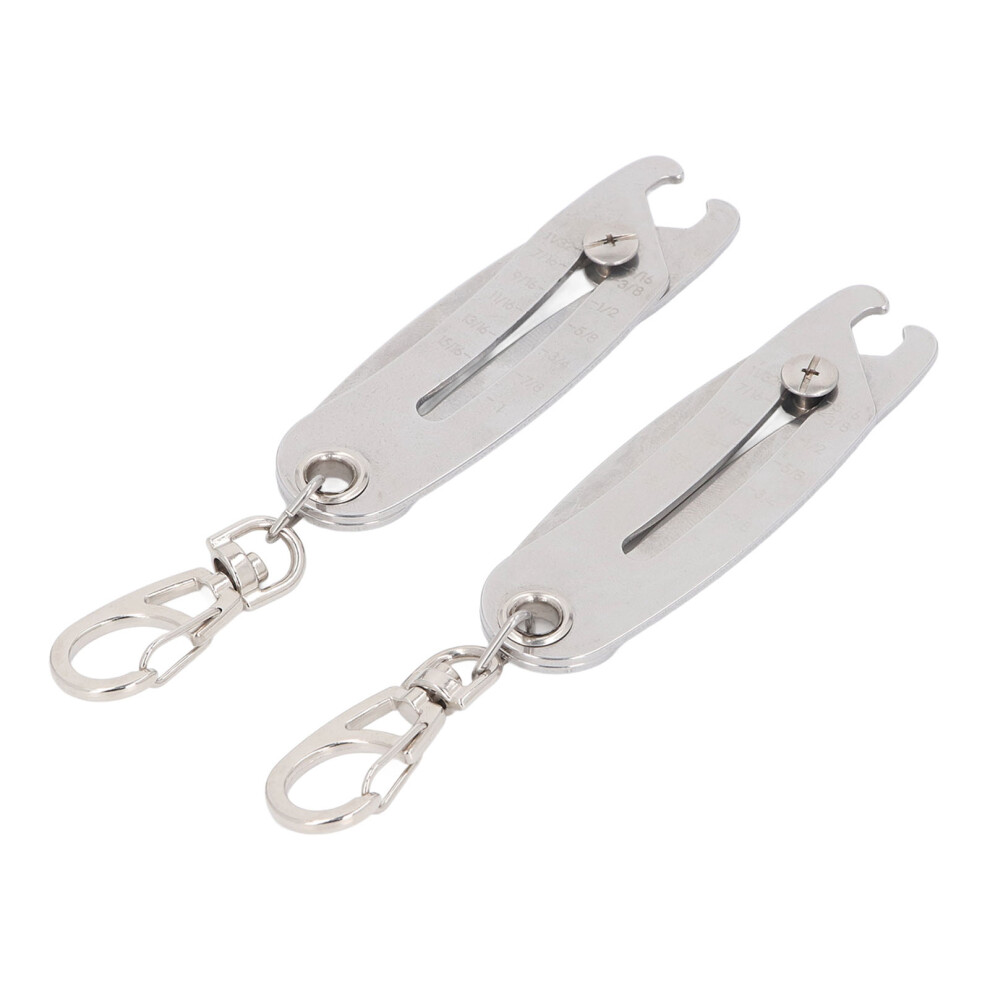 2Pcs Ti Steel Thread Gauge Keychain | Metric & Imperial Units Portable 8151359103934