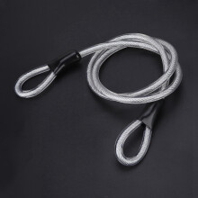 120cm Durable Steel Wire Rope Cable with Looped Ends, 8mm Diameter