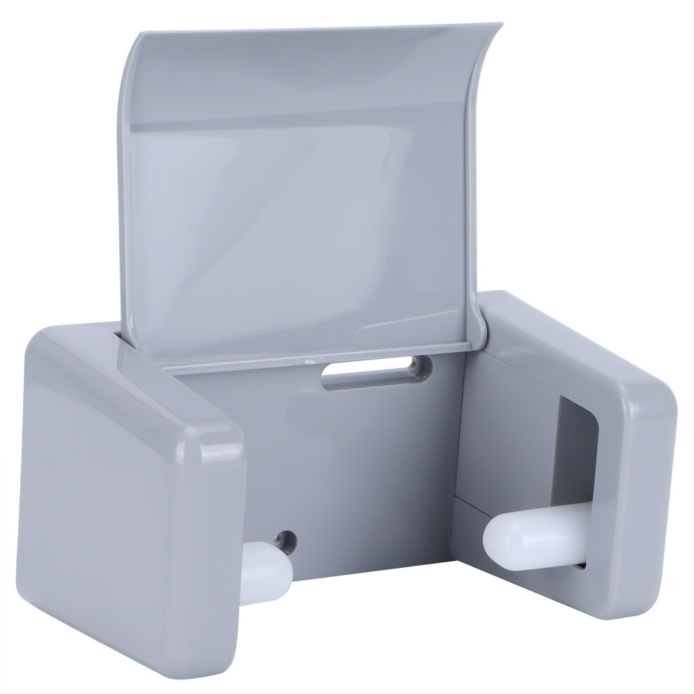 Wall Mounted Toilet Paper Holder Gray ABS 16.5x10x8.5cm-image-OPC-PMTKKKR-NEW